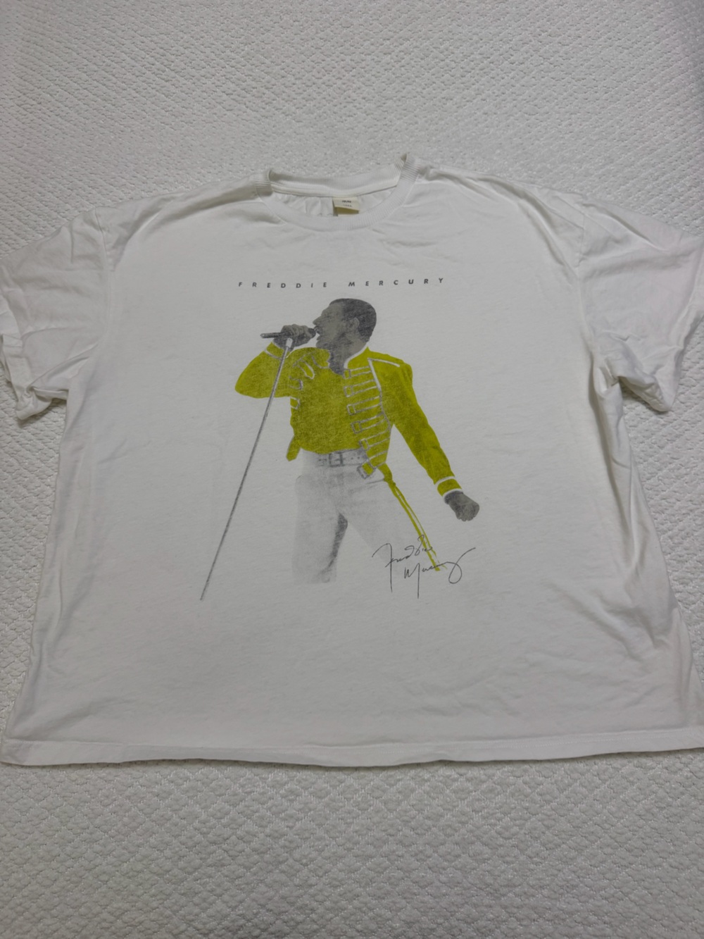 Freddie Mercury Official Merch H&M Band White T-Shirt Size XL